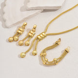 Darrahopens Fashion > Women's Fashion > Women's Accessories Elegant 3-Piece Mesh Chain Jewelry Set - Tassel Necklace, Bracelet & Dangle Earrings(gold)