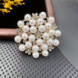 Darrahopens Fashion > Women's Fashion > Women's Accessories Elegant Women's Pearl Brooch, Floral Crystal and Pearl Brooch for Women's Dance Party Wedding Bride Fashion Jewelry