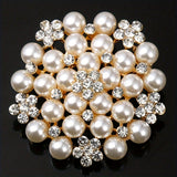 Darrahopens Fashion > Women's Fashion > Women's Accessories Elegant Women's Pearl Brooch, Floral Crystal and Pearl Brooch for Women's Dance Party Wedding Bride Fashion Jewelry
