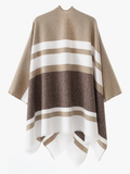 Darrahopens Fashion > Women's Fashion > Women's Accessories European and American minimalist cross-tie plaid cape cloak, acrylic warm versatile autumn winter outerwear fashion piece(creamy white)