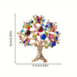 Darrahopens Fashion > Women's Fashion > Women's Accessories "Everlasting Growth" Tree Crystal Brooch: Carving Eternal Life with Sparkling Branches, Infusing Daily Wear with the Poetic Guarding Power of Nature