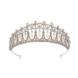 Darrahopens Fashion > Women's Fashion > Women's Accessories Exquisite Handmade Bridal Pearl and Rhinestone Crown - K9 White Crystal Princess Tiara for Weddings and Birthdays