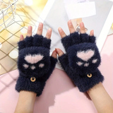 Darrahopens Fashion > Women's Fashion > Women's Accessories Faux Mink Fingerless Fleece-Lined Warm Gloves – Practical for Autumn/Winter, Heart Design with High-Elastic Cuff, Ideal for Office Use and Daily Hand Warmth.(pink)
