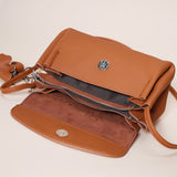 Darrahopens Fashion > Women's Fashion > Women's Accessories Genuine Leather Flap Crossbody Bag with Elephant Charm - Compact & Stylish Shoulder Purse(Black)