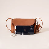 Darrahopens Fashion > Women's Fashion > Women's Accessories Genuine Leather Flap Crossbody Bag with Elephant Charm - Compact & Stylish Shoulder Purse(Black)