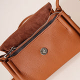 Darrahopens Fashion > Women's Fashion > Women's Accessories Genuine Leather Flap Crossbody Bag with Elephant Charm - Compact & Stylish Shoulder Purse(Dark gray)