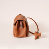 Darrahopens Fashion > Women's Fashion > Women's Accessories Genuine Leather Flap Crossbody Bag with Elephant Charm - Compact & Stylish Shoulder Purse(Golden brown)