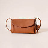 Darrahopens Fashion > Women's Fashion > Women's Accessories Genuine Leather Flap Crossbody Bag with Elephant Charm - Compact & Stylish Shoulder Purse(Golden brown)