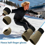 Darrahopens Fashion > Women's Fashion > Women's Accessories Gloves - Half-finger gloves - Warm winter gloves - Suitable for commuting, office work and driving - Green
