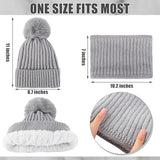 Darrahopens Fashion > Women's Fashion > Women's Accessories Gloves, hat and scarf - three-piece set - winter knitwear - fleece lined and thickened - warm and cold resistant - Claret
