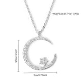 Darrahopens Fashion > Women's Fashion > Women's Accessories GOLD"Crescent and Stars" Crystal Necklace: Weaving the Galaxy into a Chain, Crafting a Flowing Dazzling Starry Sky Around Your Neck