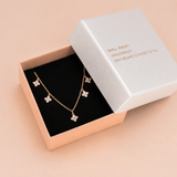 Darrahopens Fashion > Women's Fashion > Women's Accessories Gold Four Leaf Clover Pendant Necklace with Gift Box Gold Tone Cubic Zirconia Charm Necklace Adjustable Chain Dainty Everyday Jewellery Gift for Women