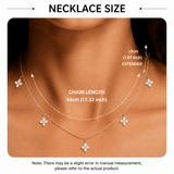 Darrahopens Fashion > Women's Fashion > Women's Accessories Gold Four Leaf Clover Pendant Necklace with Gift Box Gold Tone Cubic Zirconia Charm Necklace Adjustable Chain Dainty Everyday Jewellery Gift for Women