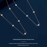 Darrahopens Fashion > Women's Fashion > Women's Accessories Gold Lucky Four Leaf Clover Necklace Women Delicate Clavicle Chain Sparkling Zirconia Charm Necklace Gift for Her