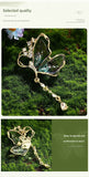 Darrahopens Fashion > Women's Fashion > Women's Accessories Green Butterfly Brooch - Green Enamel Crystal Tassel Pin - Elegant Alloy Jewelry for Women, Gift for Mom, Teacher, Friend, Birthday, Valentine's Day, Mother's Day