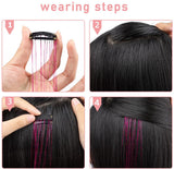 Darrahopens Fashion > Women's Fashion > Women's Accessories Hair Tinsels - Festival Hair Extensions - Glitter Hair Extensions - 12-Piece Clip-On Hair Accessory Set - 52cm Long, Christmas and New Year Glitter Hair Extensions, Suitable for Women, Girls and Children (Silver)