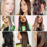 Darrahopens Fashion > Women's Fashion > Women's Accessories Hair Tinsels - Festival Hair Extensions - Glitter Hair Extensions - 12-Piece Clip-On Hair Accessory Set - 52cm Long, Christmas and New Year Glitter Hair Extensions, Suitable for Women, Girls and Children (Silver)
