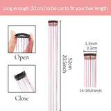 Darrahopens Fashion > Women's Fashion > Women's Accessories Hair Tinsels - Festival Hair Extensions - Glitter Hair Extensions - 12-Piece Clip-On Hair Accessory Set - 52cm Long, Christmas and New Year Glitter Hair Extensions, Suitable for Women, Girls and Children (Silver)