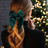 Darrahopens Fashion > Women's Fashion > Women's Accessories Hairclips - Set of 4 - Hair accessories - Hairclips with bows - Accessories suitable for little girls and mothers - Red, green, white and checked