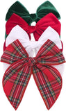 Darrahopens Fashion > Women's Fashion > Women's Accessories Hairclips - Set of 4 - Hair accessories - Hairclips with bows - Accessories suitable for little girls and mothers - Red, green, white and checked