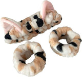 Darrahopens Fashion > Women's Fashion > Women's Accessories Headbands - 3-Piece Set - Wristbands - Cute Cat Headbands and Wristbands - Designed for Women - Face Cleanser and Makeup for Girls - Plush Hair Ties and Grooming Accessories