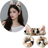Darrahopens Fashion > Women's Fashion > Women's Accessories Headbands - 3-Piece Set - Wristbands - Cute Cat Headbands and Wristbands - Designed for Women - Face Cleanser and Makeup for Girls - Plush Hair Ties and Grooming Accessories