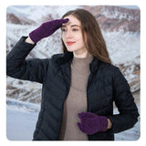 Darrahopens Fashion > Women's Fashion > Women's Accessories Knitted gloves \"touchscreen gloves women, warm knitted gloves\" (2 pairs)(bright yellow) bright yellow