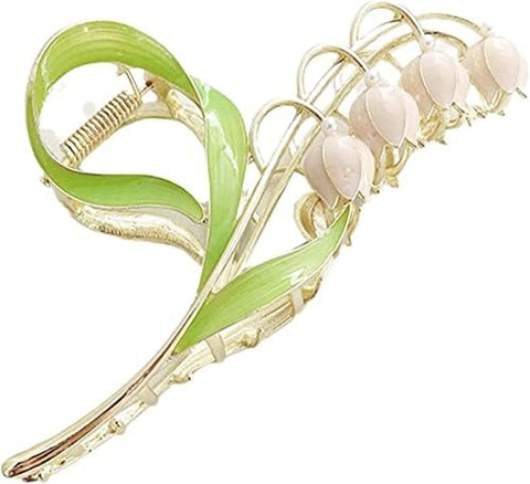 Darrahopens Fashion > Women's Fashion > Women's Accessories Lily of the Valley Hair Clips Large Pink Metal Jaw Clips Styling Accessories
