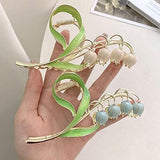 Darrahopens Fashion > Women's Fashion > Women's Accessories Lily of the Valley Hair Clips Large Pink Metal Jaw Clips Styling Accessories