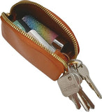 Darrahopens Fashion > Women's Fashion > Women's Accessories Mini Keychain Pouch/Coin Holder - Key Holder, Coin Organizer, Wallet for Women and Men, Keychain Protector (Brown)