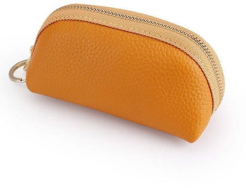 Darrahopens Fashion > Women's Fashion > Women's Accessories Mini Keychain Pouch/Coin Holder - Key Holder, Coin Organizer, Wallet for Women and Men, Keychain Protector (Brown)