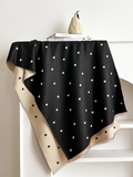 Darrahopens Fashion > Women's Fashion > Women's Accessories Modern Love Double-sided Shawl, Faux Cashmere Autumn Winter Fringe Oversized Fashion Versatile Warm Scarf(BLACK)