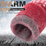 Darrahopens Fashion > Women's Fashion > Women's Accessories Pack of 3 pairs - Warm winter gloves for women - Extra thick - Knitted imitation - Suitable for cold winter weather (style A)