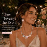 Darrahopens Fashion > Women's Fashion > Women's Accessories Pink Elegant Oil Drip Necklace and Earrings Set for Women, Irregular Design Alloy Jewelry Set, Fashion Statement Pendant Necklace with Drop Earrings, Blue Green Enamel Jewelry Gift Set with Jewelry Box Included In Australia - Darrahopens
