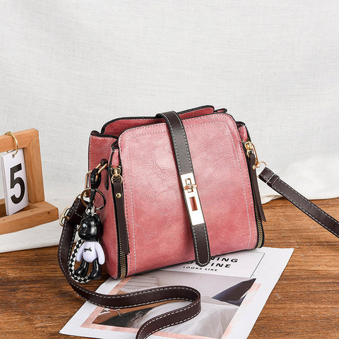 Darrahopens Fashion > Women's Fashion > Women's Accessories Pink Fashion Women's Bucket Bag - Summer Crossbody Shoulder Handbag with Keychain