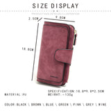 Darrahopens Fashion > Women's Fashion > Women's Accessories Pink Large Capacity Long Wallet Frosted PU Leather Clutch Bag with 14 Card Slots and Zipper Compartment fits Smartphone for Everyday Use Australia