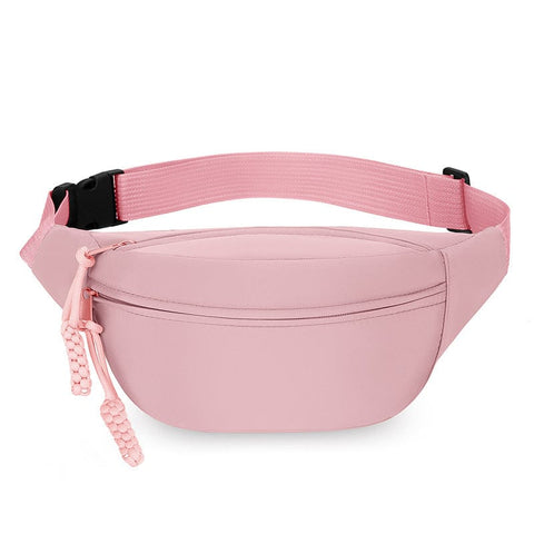 Darrahopens Fashion > Women's Fashion > Women's Accessories Pink Women's Fashion Crossbody Sling Bag Large Capacity Casual Shoulder Bag Waterproof Nylon Waist Pack for Travel Sports