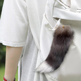 Darrahopens Fashion > Women's Fashion > Women's Accessories Raccoon Tail Keychain Artificial Soft Fur Pendant Backpack Bag Decorative Ornament Key Ring