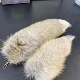 Darrahopens Fashion > Women's Fashion > Women's Accessories Raccoon Tail Keychain Artificial Soft Fur Pendant Backpack Bag Decorative Ornament Key Ring