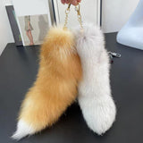 Darrahopens Fashion > Women's Fashion > Women's Accessories Raccoon Tail Keychain Artificial Soft Fur Pendant Backpack Bag Decorative Ornament Key Ring