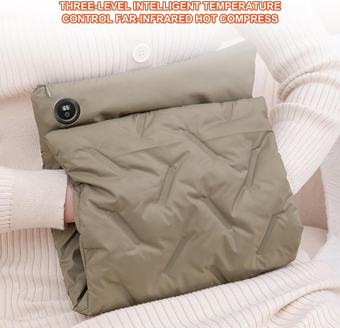 Darrahopens Fashion > Women's Fashion > Women's Accessories Rechargeable Hand Warmer Muff, USB Electric Heating Pad with Digital Display Temperature Control, 3 Heat Levels Portable Far Infrared Heated Cushion for Outdoor Winter Use Men Women(green)