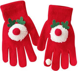 Darrahopens Fashion > Women's Fashion > Women's Accessories Red Gloves - Women - Winter - Couples - Gift - Cute - Thick - Five Fingers - Warm Gloves