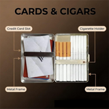 Darrahopens Fashion > Women's Fashion > Women's Accessories Retro Metal Card Cash & Cigarette Case with Fixed Clip - Moon Kiss Artistic Slim Wallet (10.3X6X2cm)