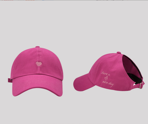 Darrahopens Fashion > Women's Fashion > Women's Accessories Rose Red Stylish Ponytail Opening Baseball Cap - "Have a Nice Day" Embroidery