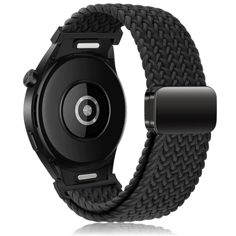 Darrahopens Fashion > Women's Fashion > Women's Accessories Samsung Galaxy Watch Band Compatible with Galaxy Watch 6 Classic 5 Pro 45mm 47mm 43mm 44mm 40mm Magnetic Braided Strap Without Gap Black