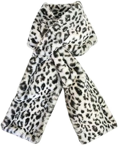 Darrahopens Fashion > Women's Fashion > Women's Accessories Scarf with Concealed Zipper Pocket - Secure Storage Pocket for Keys & Cards - Downy Soft & Warm - Leopard Print