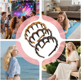 Darrahopens Fashion > Women's Fashion > Women's Accessories Set of Three Retro Non-slip Double-Sided Headbands - Highly elastic retro headband - Suitable for fitness, cosplay, sports, formal occasions and daily use; suitable for women and girls.