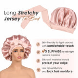 Darrahopens Fashion > Women's Fashion > Women's Accessories Silk Satin Bonnet for Sleep Double Layered with Ties for Women Natural Curly Hair Pink