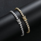 Darrahopens Fashion > Women's Fashion > Women's Accessories Sliver Bling Heart Tennis Bracelet for Women with Micro-Paved Heart Zirconia - Romantic Couple's Jewelry (8" Length)
