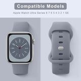 Darrahopens Fashion > Women's Fashion > Women's Accessories Soft Silicone Band for Apple Watch Series 8 7 6 5 4 3 SE and Ultra, Compatible with Apple, Smoky Purple, 38mm 40mm 41mm 42mm 44mm 45mm 49mm